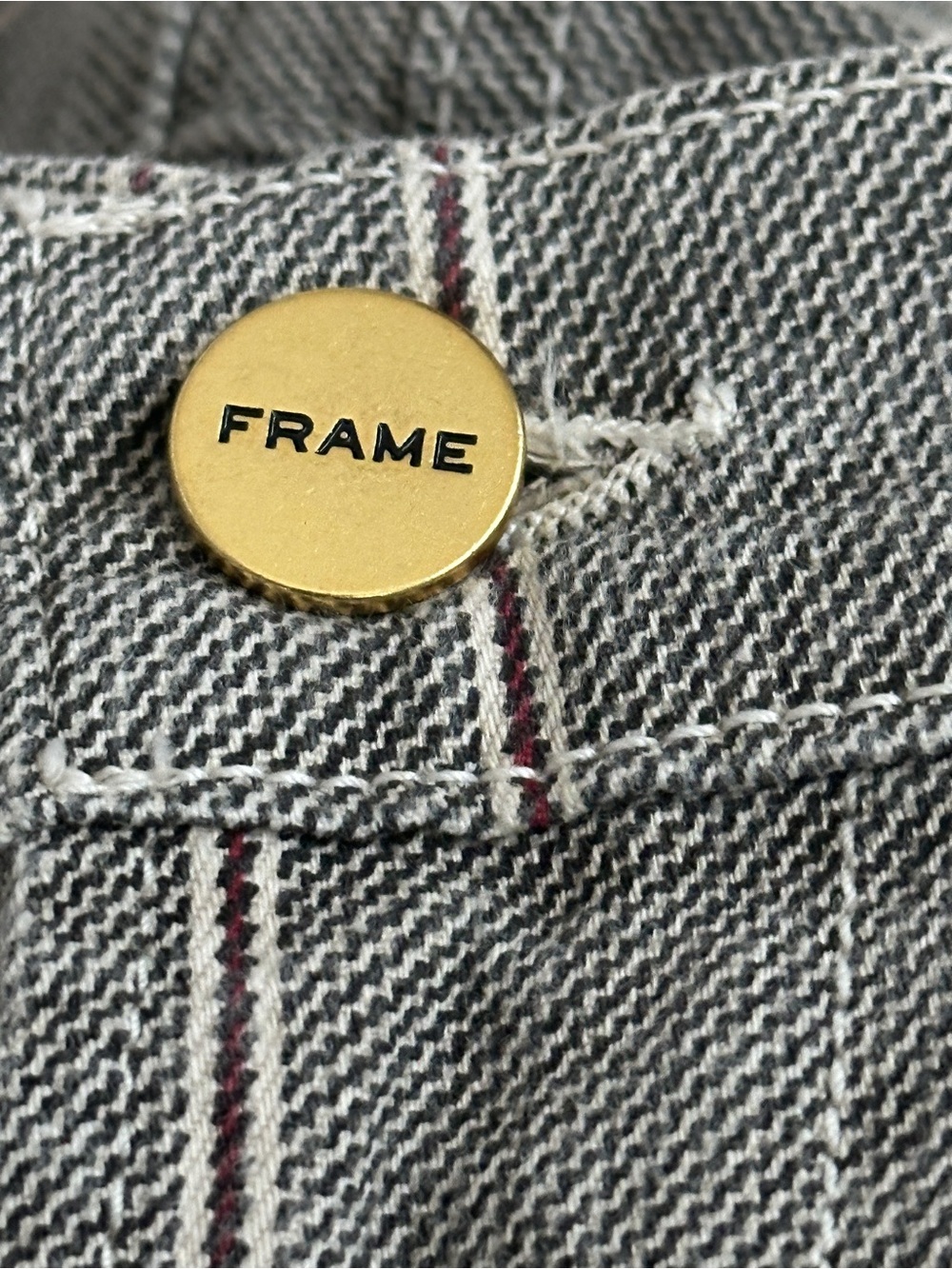 Frame Denim Gray Plaid Ankle Pants
